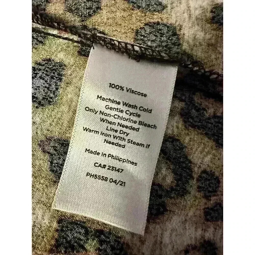 Talbots Dress Size 4 Leopard Animal Print V-neck Belted Long Sleeve Reg $149 - Picture 6 of 6